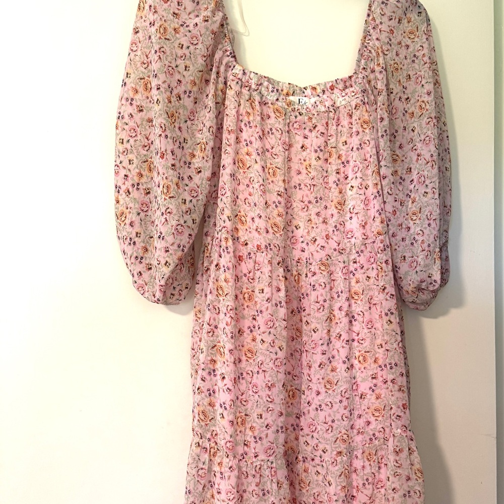 Pink floral dress